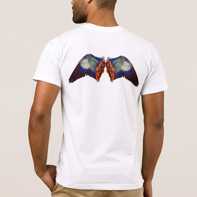 WINGS OF AN EUROPEAN ROLLER T-Shirt (Back)