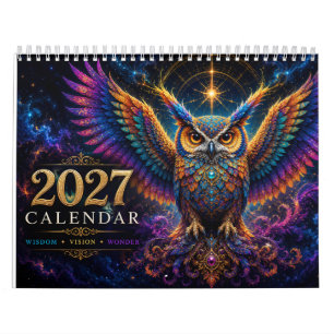 Wings of Color: The 2027 Mystic Owl Calendar