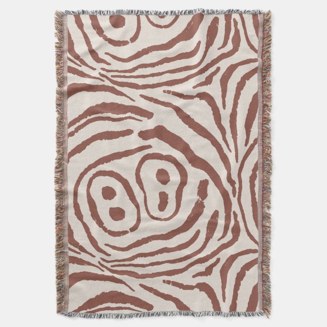 Wings of Echo Desert Shadow Throw Blanket (Front Vertical)