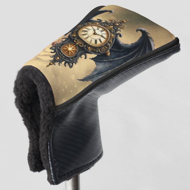 Wings of Eternity – The Timeless Guardian.  Golf Head Cover (3/4 Front)