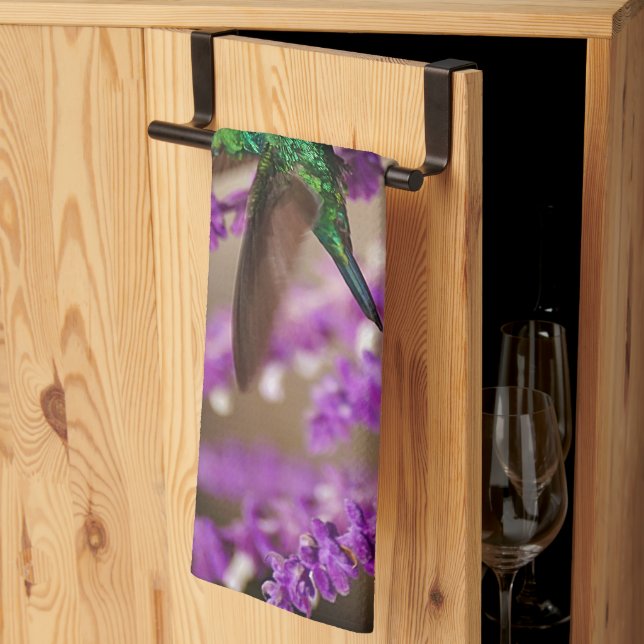 Wings of Faith Sparkling Violet-ears Hummingbird Towel (Thirds Fold)