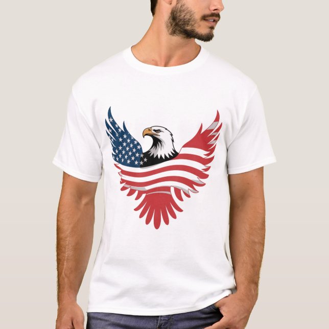 Wings of Freedom – American Eagle USA T-Shirt (Front)