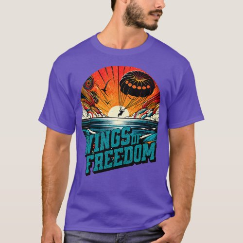 Wings of Freedom Parasailing Design T_Shirt