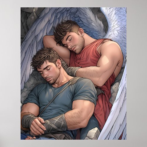 Wings of Harmony _ Masculine Male Fairy Poster