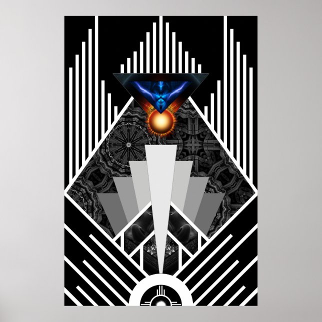 Wings Of Lightning Deco Mech Flare Archival Poster (Front)