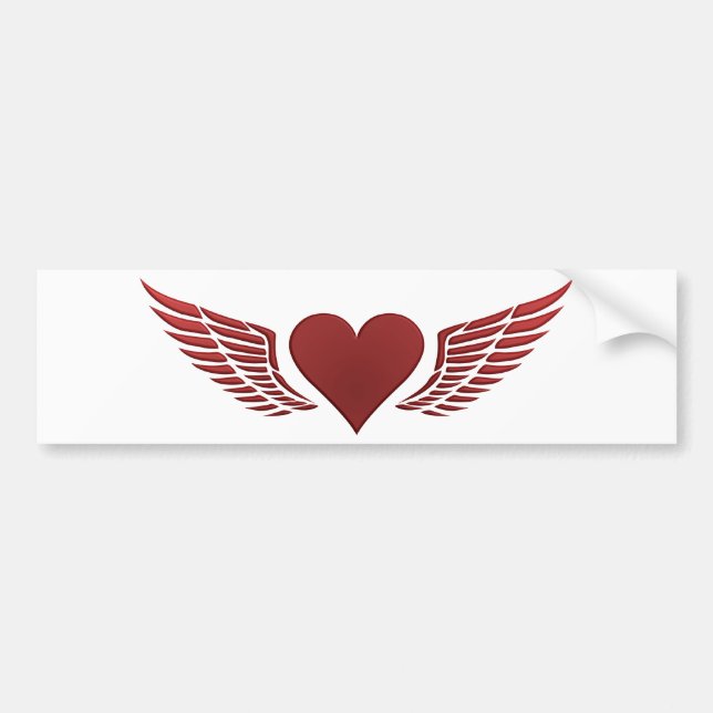 Wings of Love bumper sticker, customize Sticker (Front)