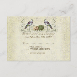 Wings of Love RSVP Response Card - Cream Tan