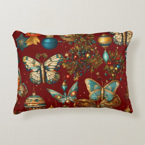 Wings of Nostalgia Vintage Butterfly Throw Pillow