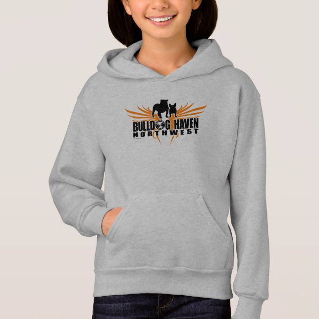 WINGS OF RESCUE (by Bulldog Haven NW) Hoodie (Front)