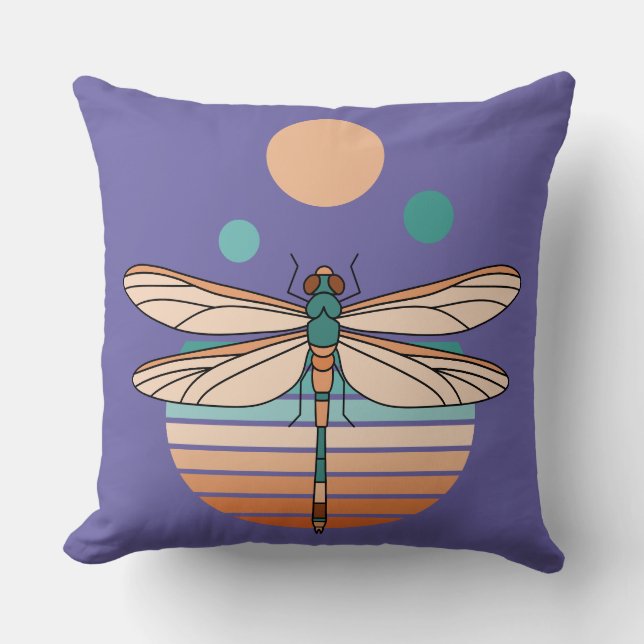Wings of Sunset Throw Pillow (Front)