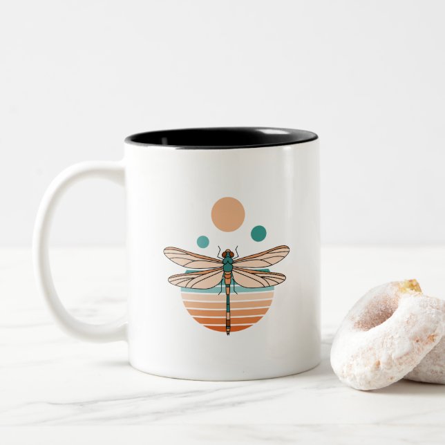 Wings of Sunset Two-Tone Coffee Mug (With Donut)