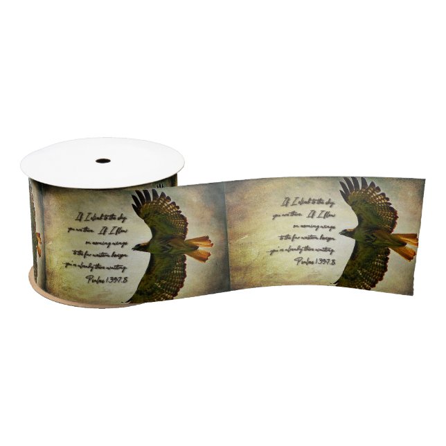 Wings of the Morning Inspirational Satin Ribbon (Spool)