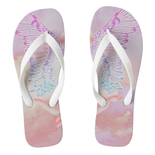 Wings of Wellness Angelic_inspired Healing Space Flip Flops