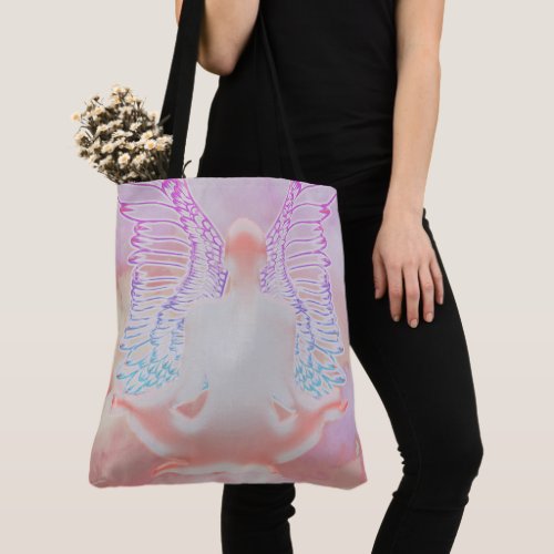 Wings of Wellness Angelic_inspired Healing Space Tote Bag