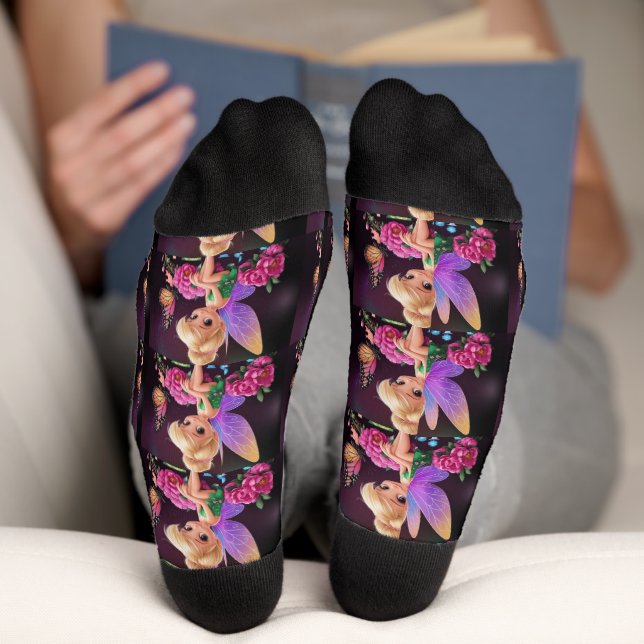 Wings of Wonder – Fairy Christmas Crew Socks (Bottom)