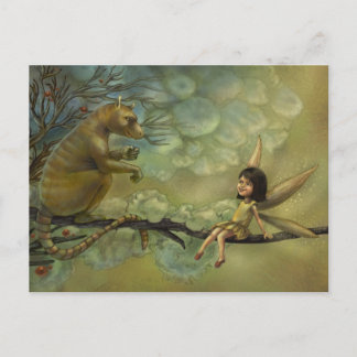 Wings or Tails Fantasy Illustration Postcard