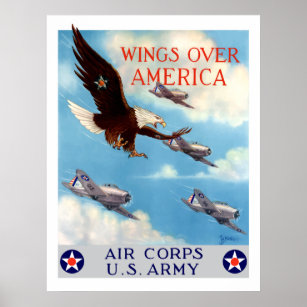Wings Over America -- Air Corps Poster