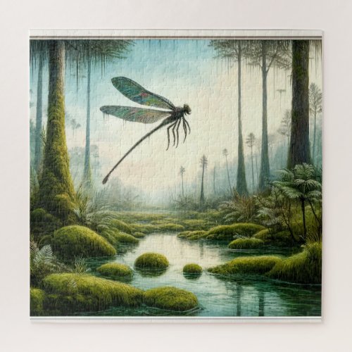 Wings Over the Carboniferous _ Watercolor Jigsaw Puzzle