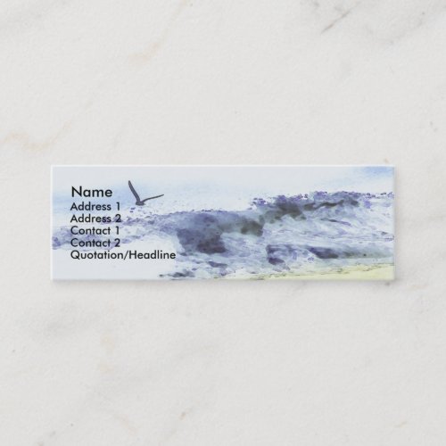 Wings over water  Watercolour Mini Business Card