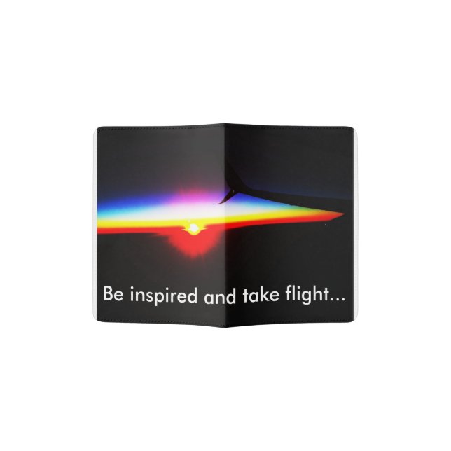 "Wings" Photo Art Passport Holder (Opened)