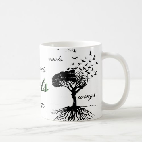 Wings  Roots Coffee Cup Birds Flying Mug Home