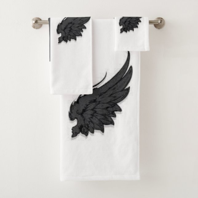Wings Shower Curtain Bath Towel Set (Insitu)