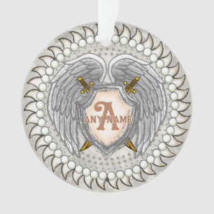 Wings Sword Monogram Ornament
