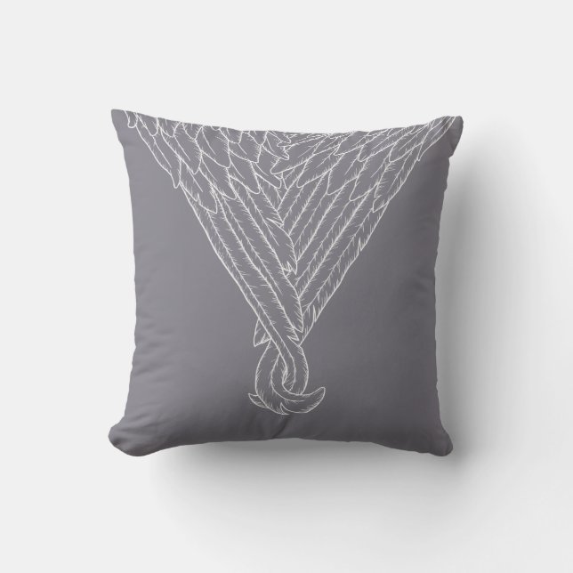 Wings Throw Pillow (Front)