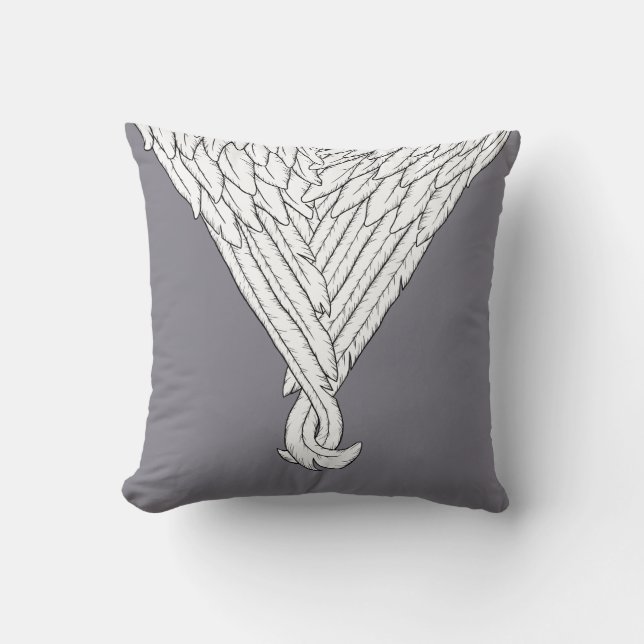 Wings Throw Pillow (Front)