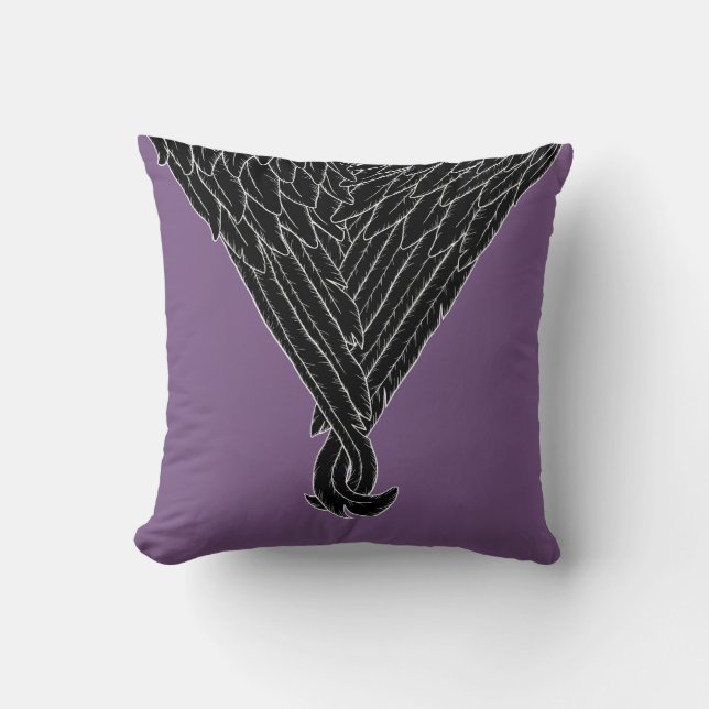 Wings Throw Pillow (Front)