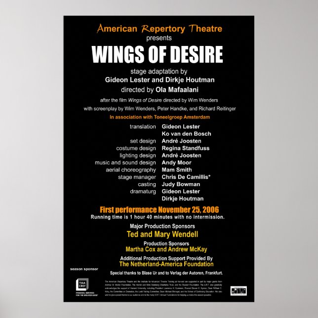 WINGS TITLE PAGE POSTER (Front)
