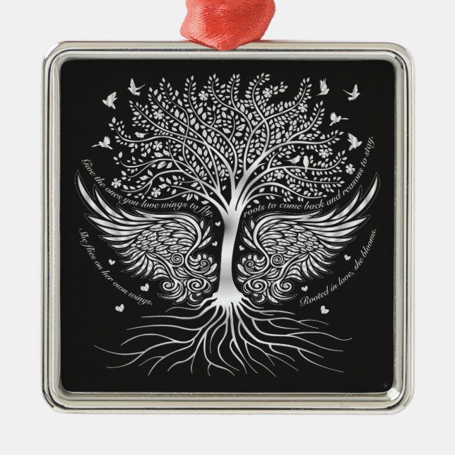 Wings To Fly Christmas Tree Ornament (Front)