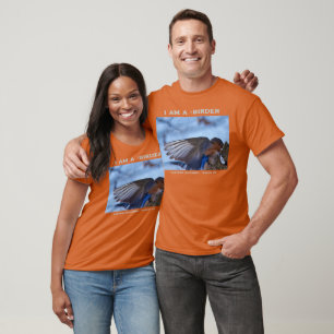 Wings Up Eastern Bluebird Birder T-Shirt