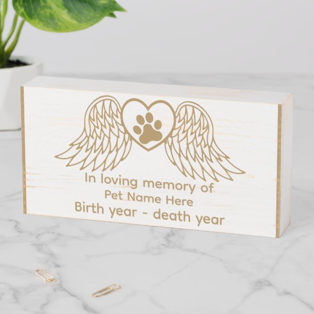 Wings Wooden Box Sign (In Situ Horizontal)