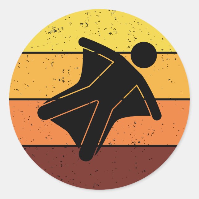 Wingsuit flying Base Jumping Skydiving Wingsuiting Classic Round Sticker (Front)