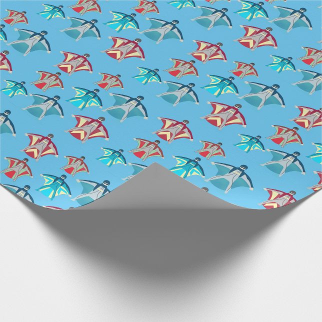 Wingsuits Skydivers Wrapping Paper (Corner)