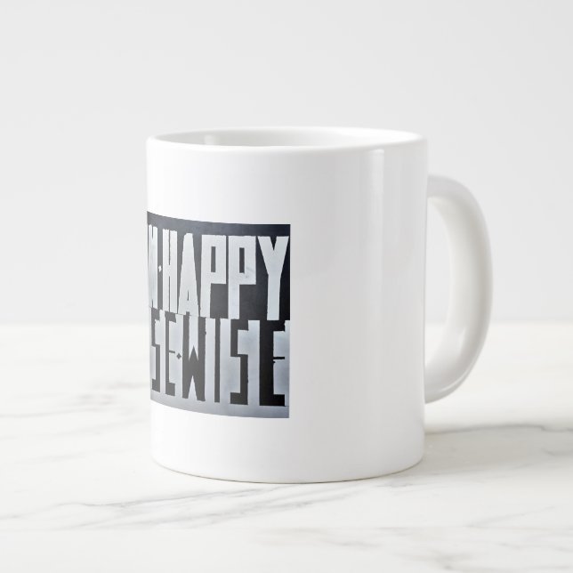 WinHappyLoseWise Large Coffee Mug (Front Right)