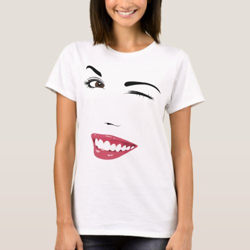 wink and smile T_Shirt