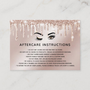 Wink Beautiful Brown Eye with Gold Crown Aftercare Referral Card