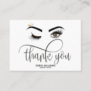 Wink Beautiful Brown Eye with Gold Crown Aftercare Referral Card