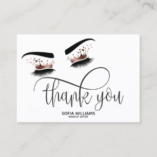 Wink Beautiful Brown Eye with Gold Crown Aftercare Referral Card