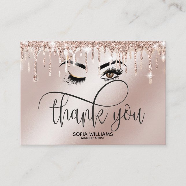 Wink Beautiful Brown Eye with Gold Crown Aftercare Referral Card (Front)