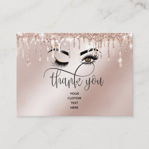 Wink Beautiful Brown Eye with Gold Crown Aftercare Referral Card