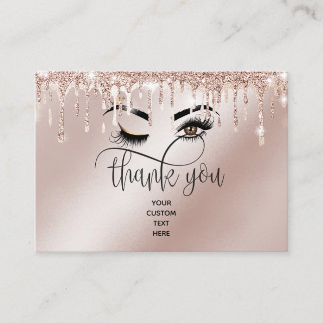Wink Beautiful Brown Eye with Gold Crown Aftercare Referral Card (Front)