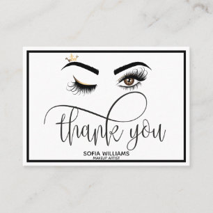 Wink Beautiful Brown Eye with Gold Crown Aftercare Referral Card