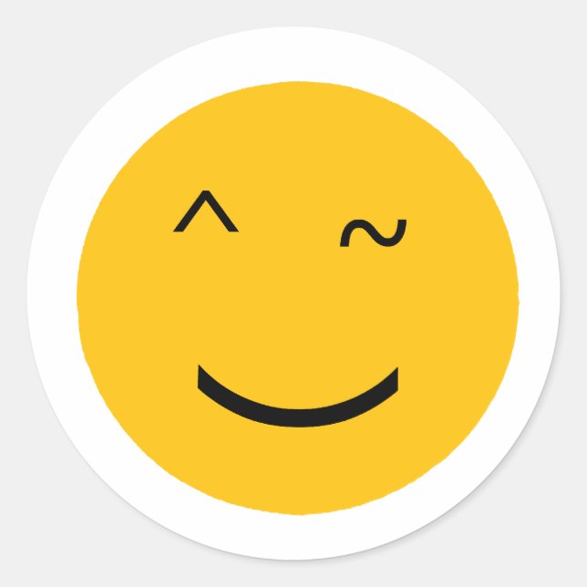 Wink Classic Round Sticker (Front)