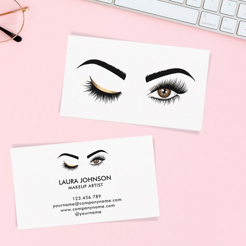 Wink Eye Makeup artist Beauty Salon Lash Extension Business Card