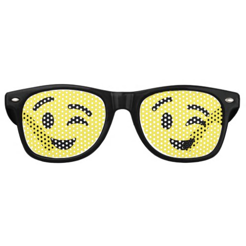 Wink Face Emoji  Retro Sunglasses