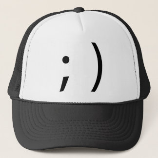 wink face! trucker hat