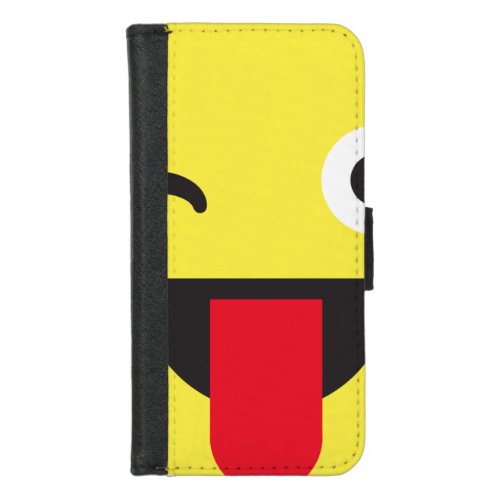 Wink Face with Tongue Emoji Wallet Case